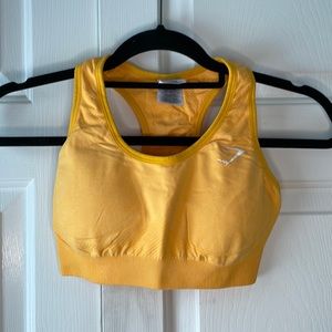 Gymshark Vital Seamless Sports Bra Yellow Marl, S
